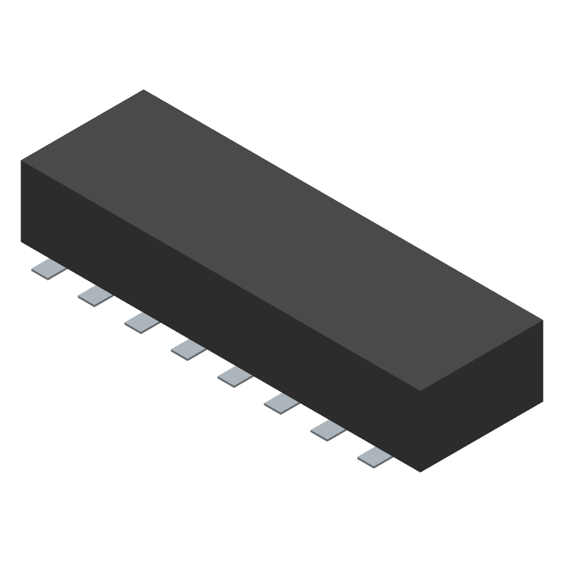 Switch DIP ON OFF SPST 8 Flush Slide 0.1A 20VDC J-Bend 2000Cycles 2.54mm SMD Tube