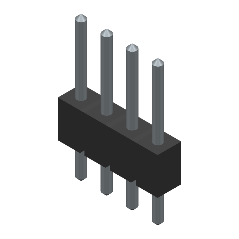 Board Connector, 4 Contact(s), 1 Row(s), Male, Straight, Solder Terminal,