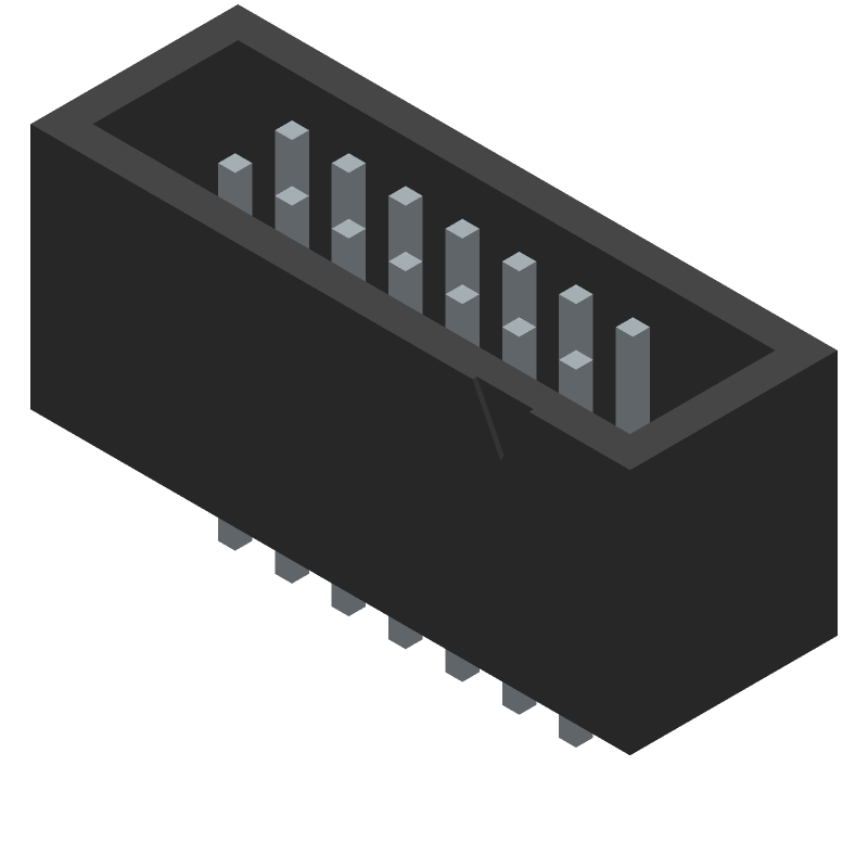 Conn Shrouded Header (4 Sides) HDR 14 POS 2mm Solder ST Top Entry Thru-Hole Bag