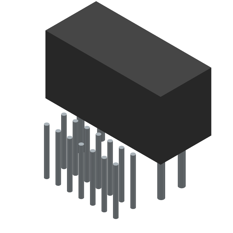Conn Shrouded Header (4 Sides) HDR 14 POS 1.27mm Solder RA Side Entry Thru-Hole TIGER EYE™ Tube