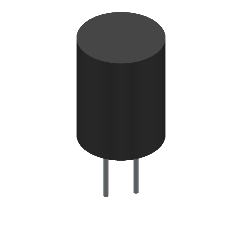 2.2uF 35V Radial Aluminum Electrolytic Capacitor