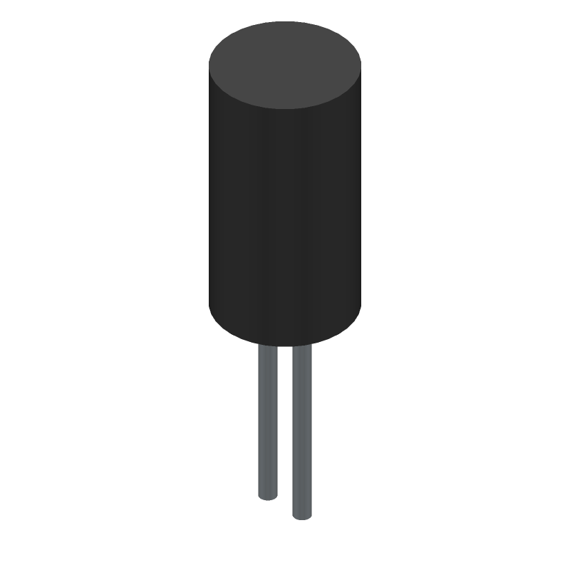 3.3uF 25V Radial Aluminum Electrolytic Capacitor