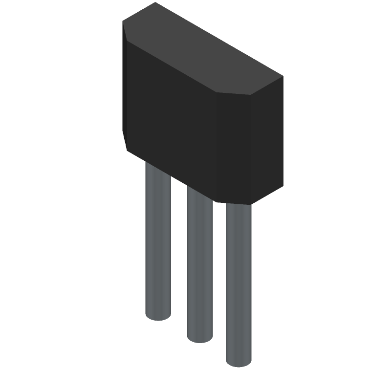 Hall Effect Sensor, -6mT Min, 6mT Max, Rectangular, Through Hole Mount, SIP-3