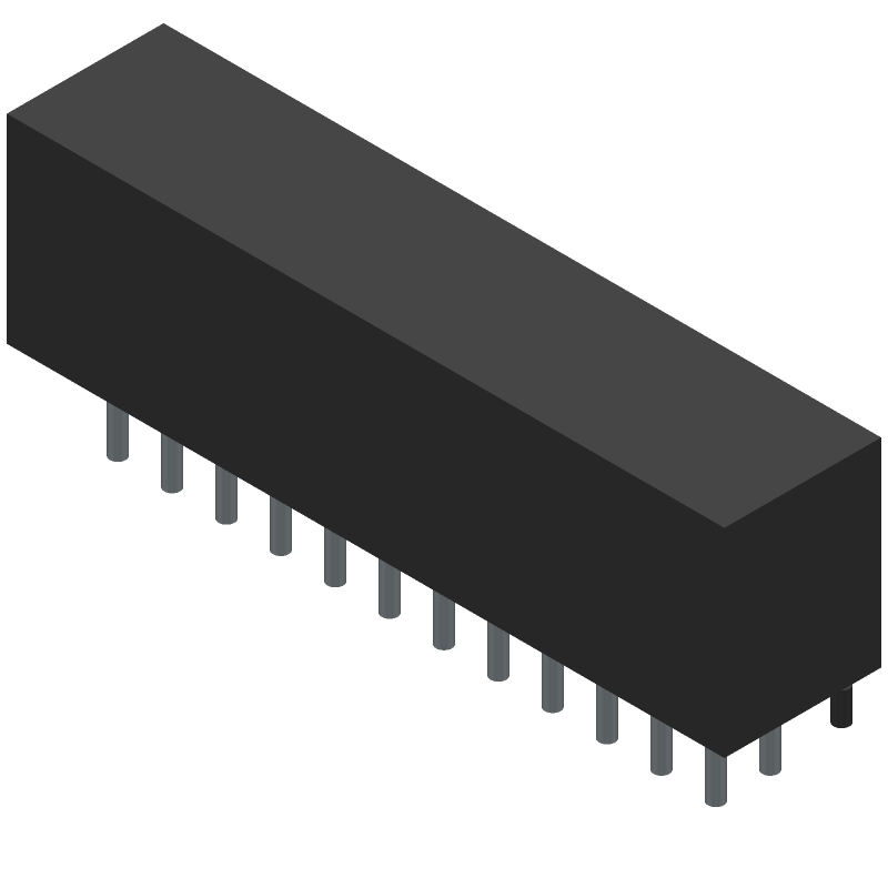 Conn Wire to Board HDR 24 POS 3mm Solder ST Top Entry Thru-Hole Minitek® Tray