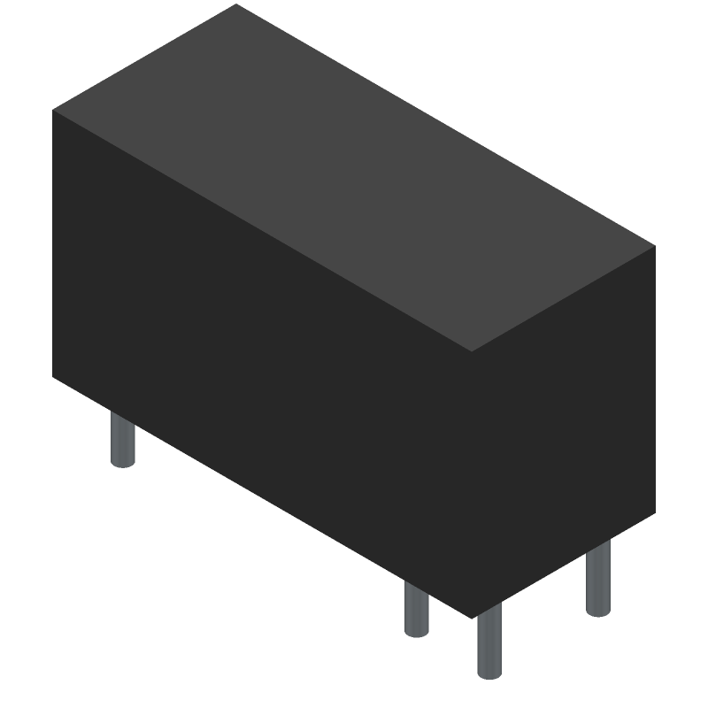 POWER/SIGNAL RELAY, SPST, MOMENTARY, 0.033A (COIL), 12VDC (COIL), 400mW (COIL), THROUGH HOLE-STRAIGHT MOUNT