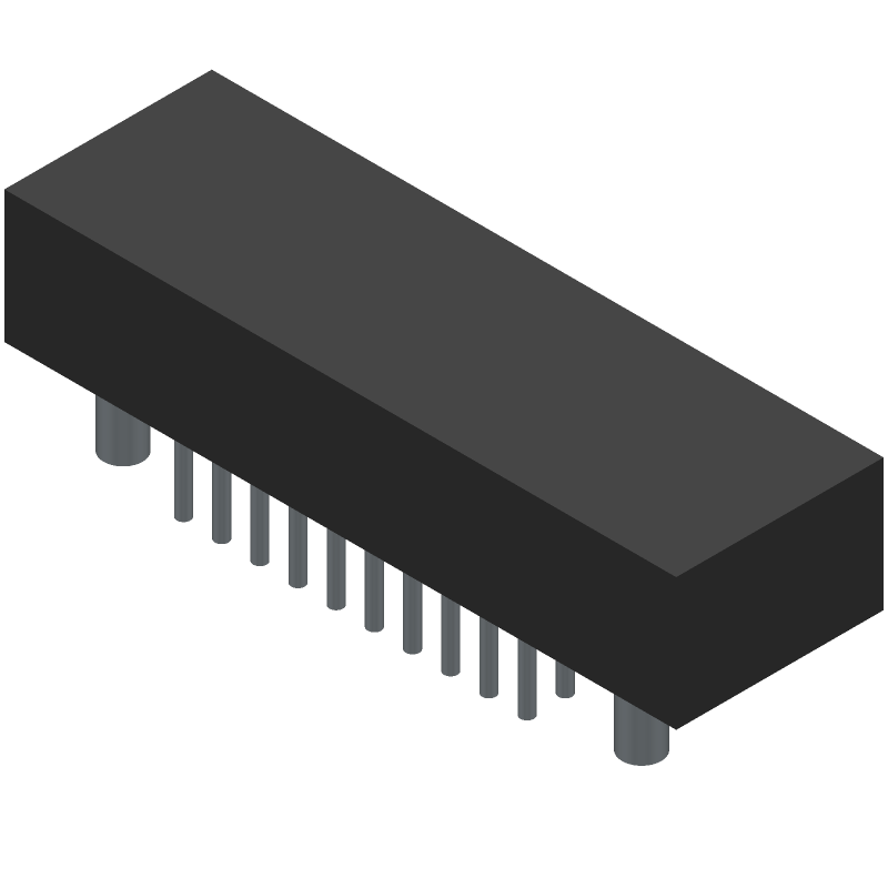 Conn Ejector Header HDR 20 POS 2.54mm Solder RA Thru-Hole