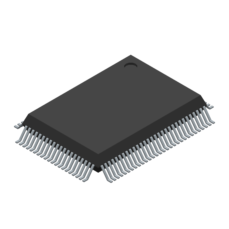 16-Bit MCU, 16MHz, FLASH, 100-Pin PQFP, Industrial