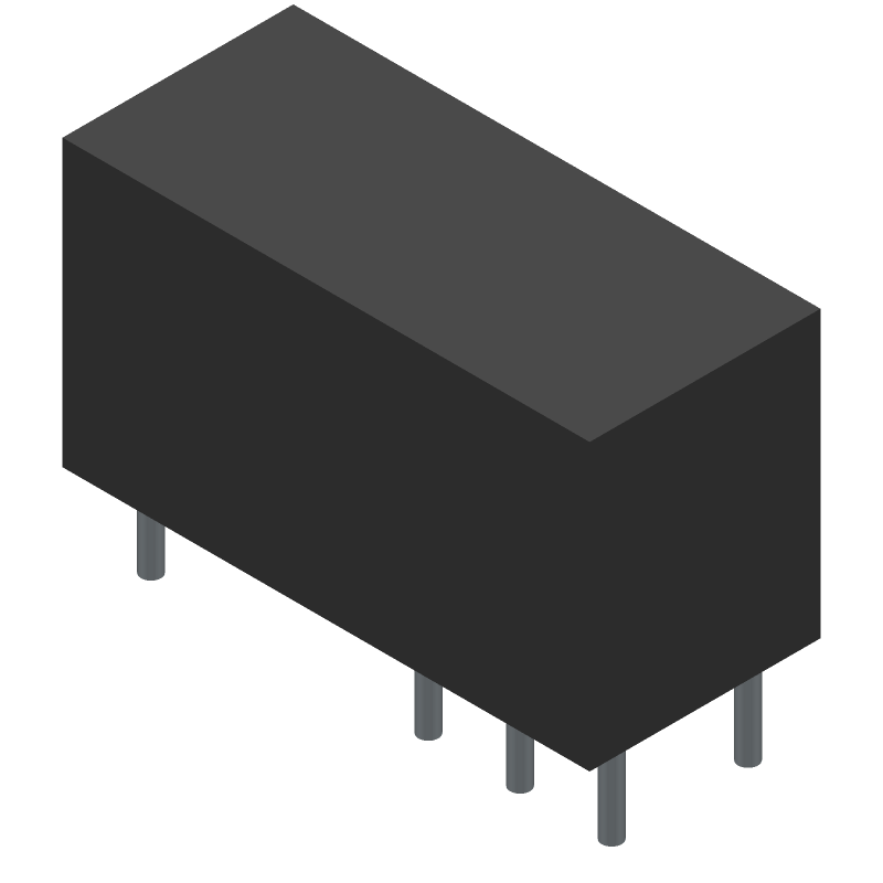 DPDT General Purpose Relay, 110VDC Coil, 8A/30VDC Contact, Through Hole