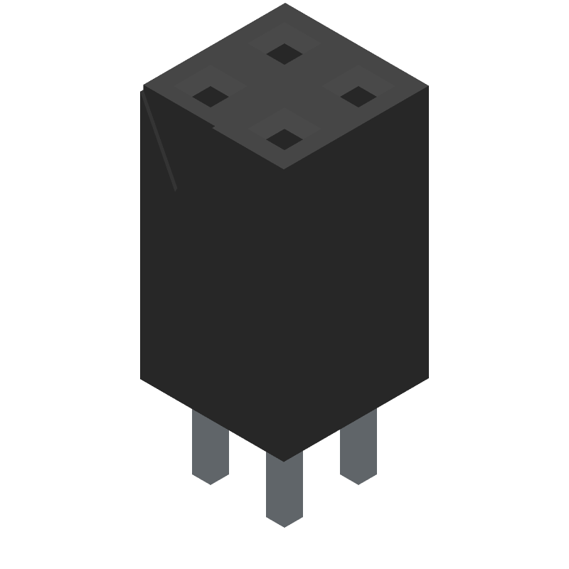 Conn Socket Strip RCP 4 POS 2.54mm Solder ST Thru-Hole C-Grid® Tube