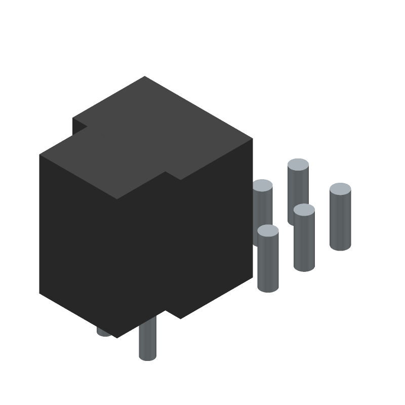 Slide Switch, 2 Positions, DPDT, On-on, Horizontal, 8 PCB Hole Cnt, Solder Terminal, Through Hole-right Angle,