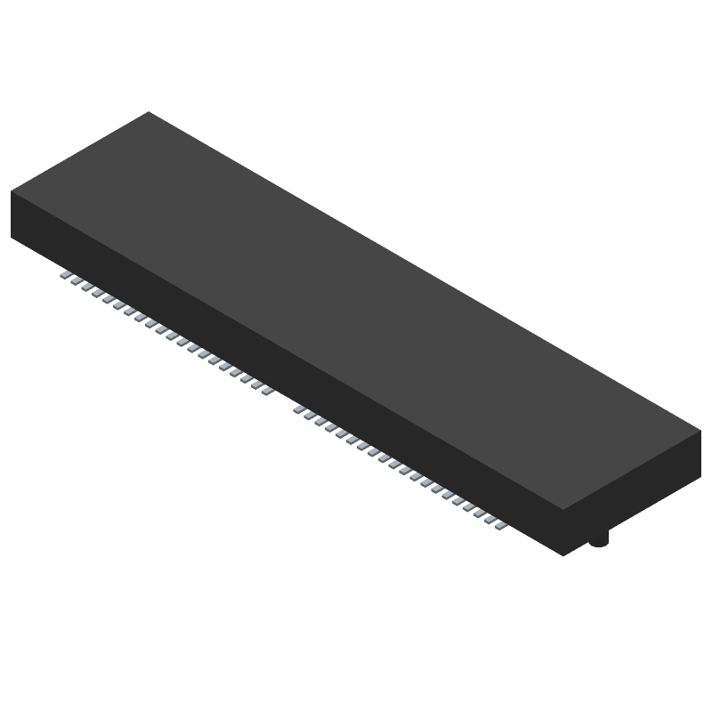 0.5mm 80 Pos 2 Row Gold Socket Strip, Straight SMD