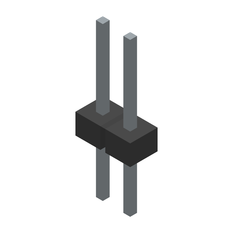 Conn Unshrouded Header HDR 2 POS 2mm Solder ST Top Entry Thru-Hole Bulk
