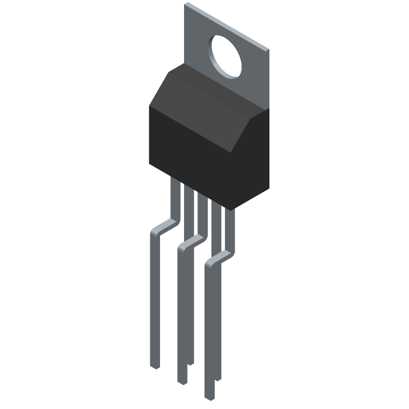 Buffer/Inverter Based Peripheral Driver, 1 Driver, PSFM5, ROHS COMPLIANT, PLASTIC, TO-220, 5 PIN