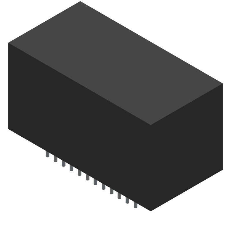 DIP24 IC Socket, 24 Pos, 2.54mm Pitch, Gold Contacts, 1A