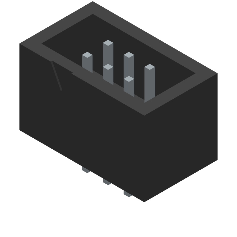 Conn Shrouded Header (4 Sides) HDR 6 POS 2.54mm Solder ST Thru-Hole