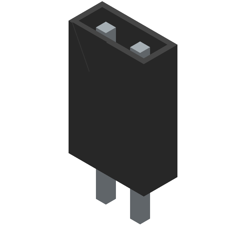 Board Connector, 2 Contact(s), 1 Row(s), Female, Straight, Solder Terminal, Socket, ROHS COMPLIANT