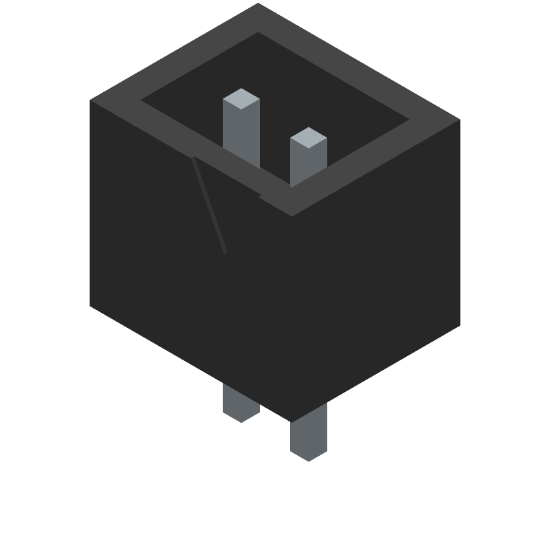 2 Pos 2mm Shrouded Header, Straight, Thru-Hole, 3A, 100V/250V