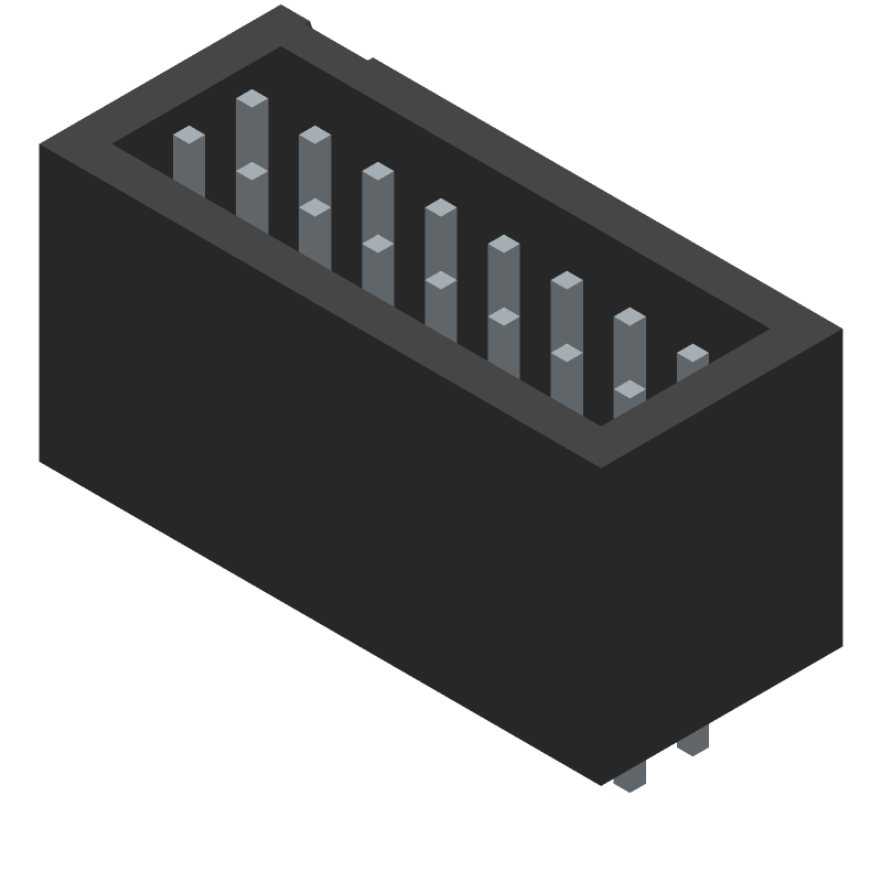 2.54mm Pitch Header, 16 Pos, 2 Row, Male, Solder, Vertical