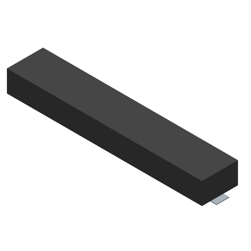 50 Pos 1 Row RA Header, 0.02" Pitch, SMT, LCP, Gold