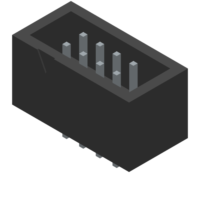 Conn Shrouded Header (4 Sides) HDR 8 POS 2.54mm Solder ST Thru-Hole