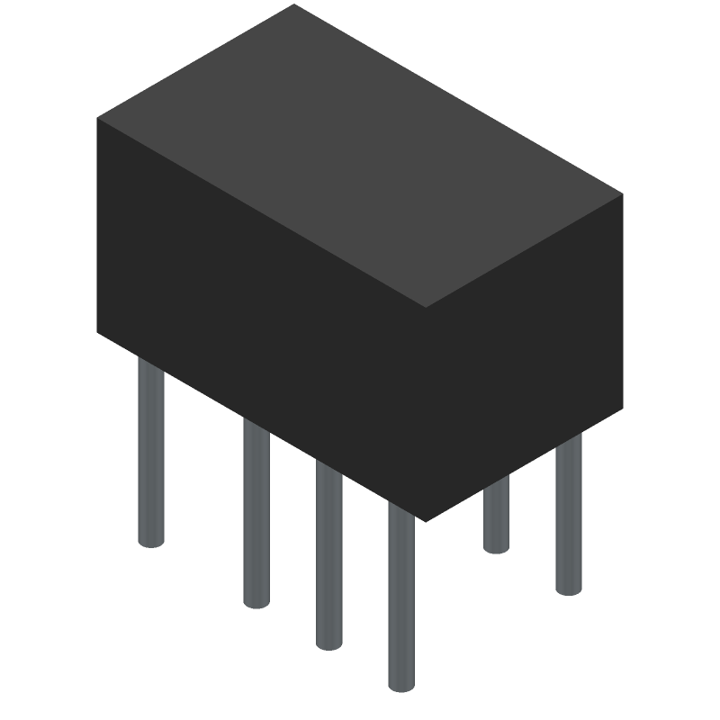 RF Relay DPDT 6VDC Coil 2A 220VDC Contact Through Hole