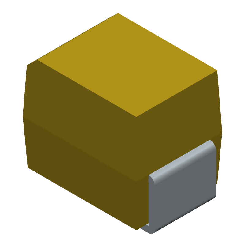 Cap Tant Solid 6.8uF 10V P CASE 20% (2 X 1.25 X 1.1mm) Inward L SMD 6 Ohm 125°C T/R