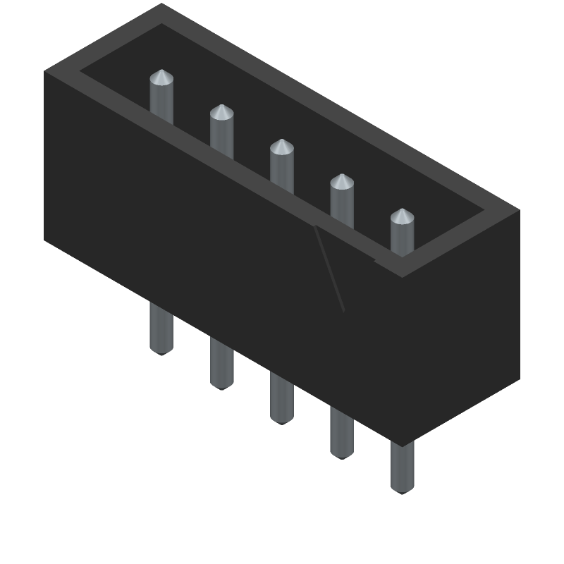 2.5mm Pitch Header, 5 Pos, 1 Row, Male, Straight, 3A, 250V