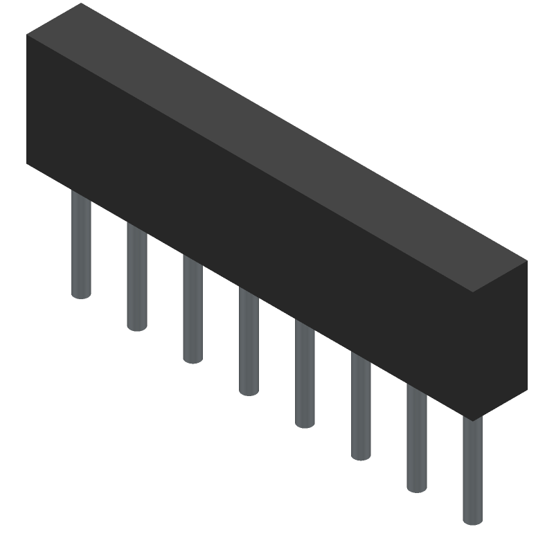 Isolated Resistor Network, 150 Ohm, 100V, 2%, 4 Elements, SIP