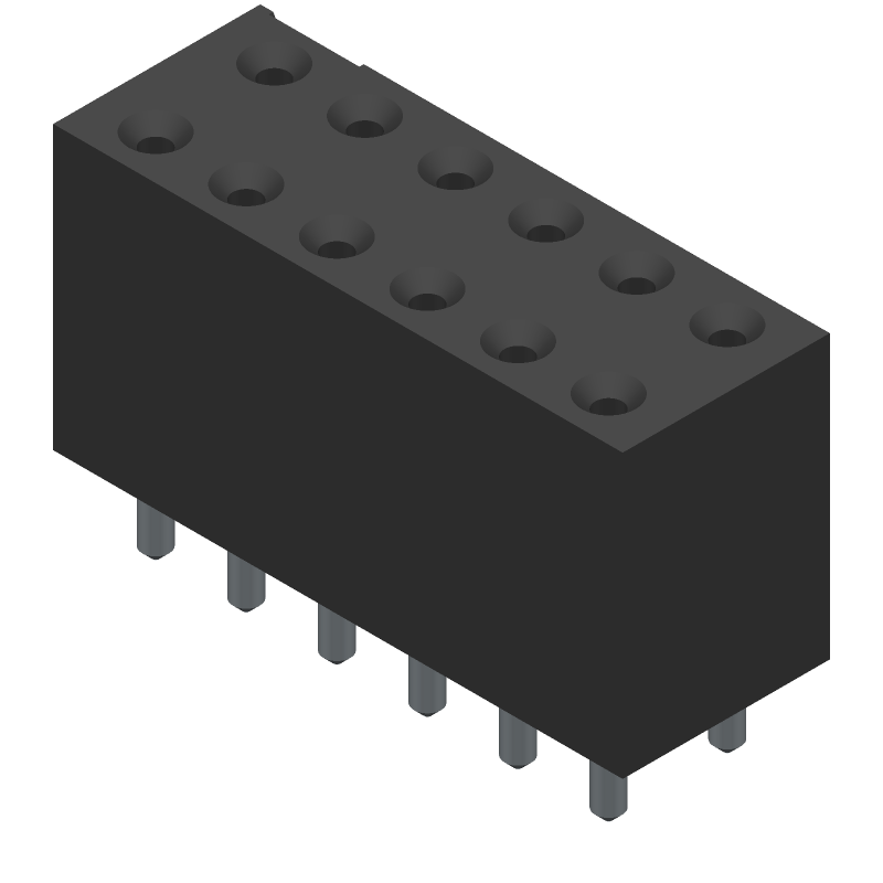 12 Pos Rectangular Power Connector, 6A, 600V, Solder, Male