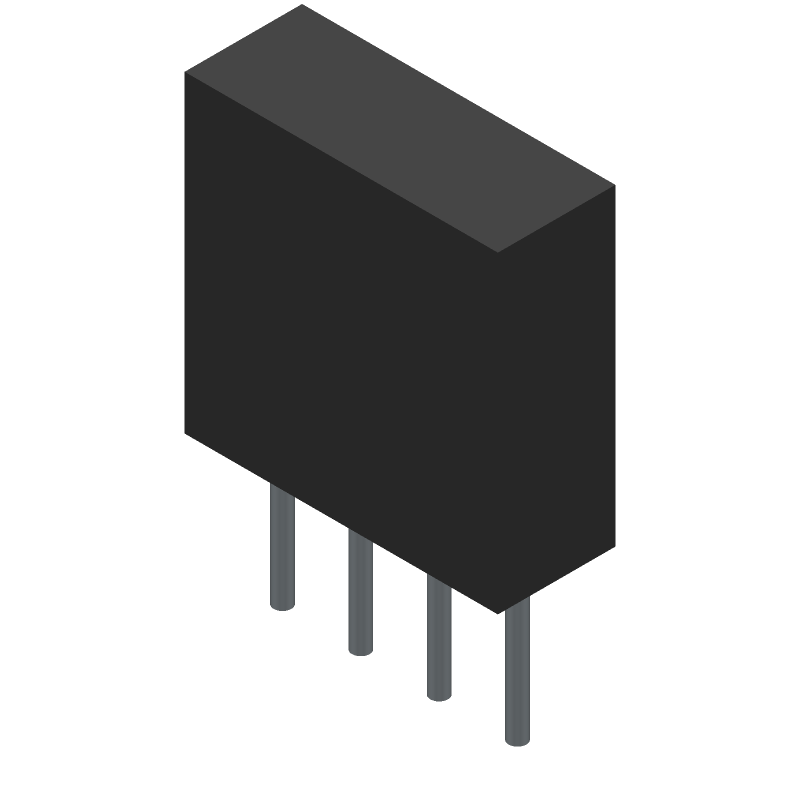 5VDC Reed Relay, 500mA, 500R, SPST, THT, SIP