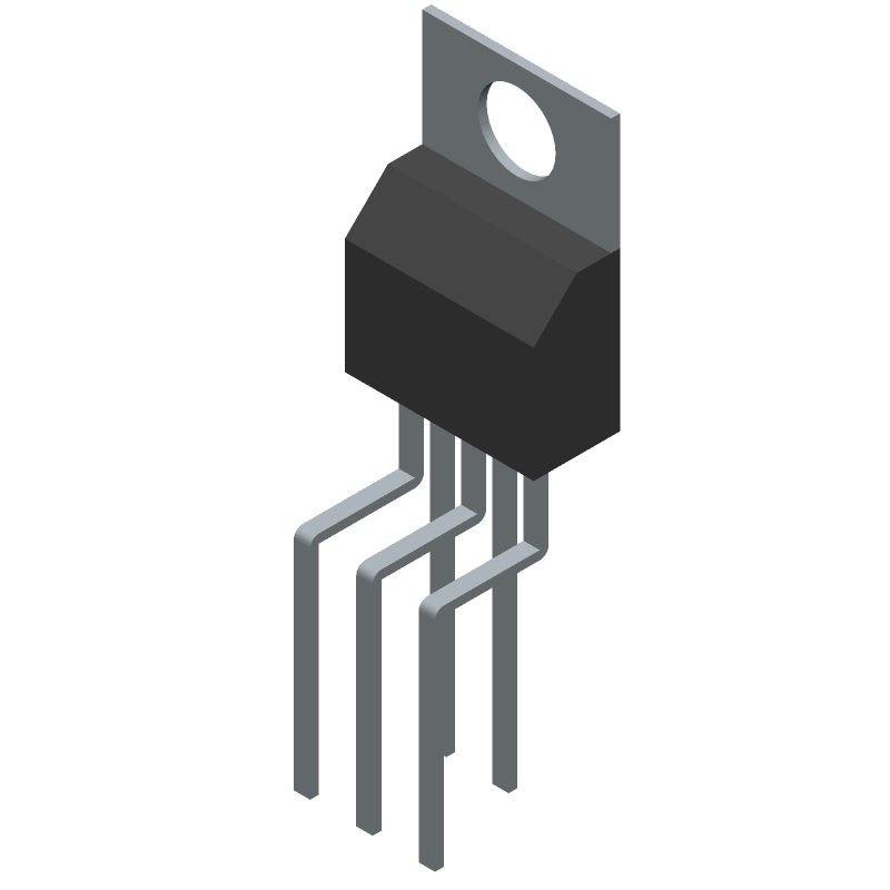 1A Step-Down 5V Fixed Output DC-DC Regulator, TO-220