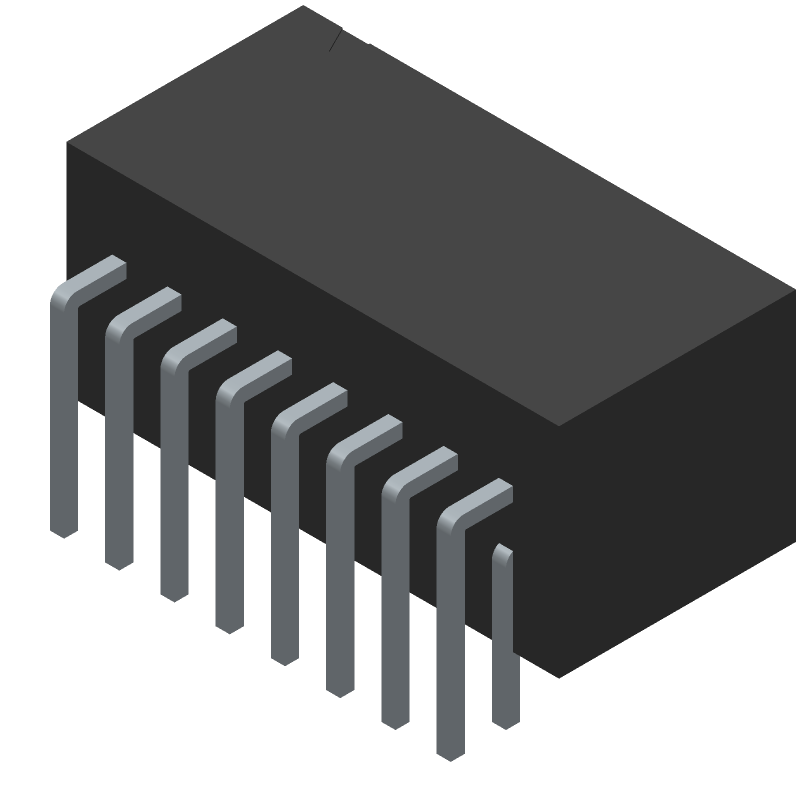 2.54mm RA Header, 16 Pos, 2 Row, Male Pin, Solder, 3A