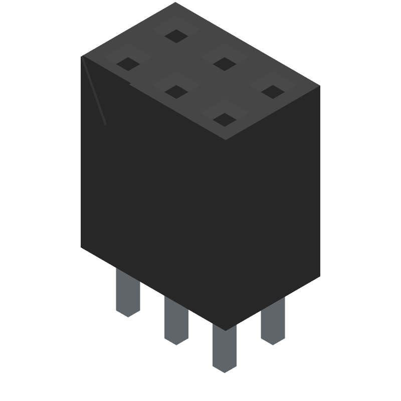 Conn Socket Strip RCP 6 POS 2.54mm Solder ST Thru-Hole C-Grid® Tube