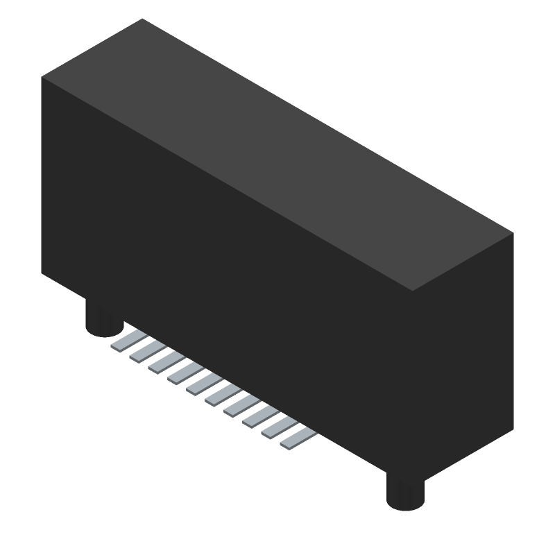 20 Pos 0.8mm Board-to-Board Header, Straight, SMD, Gold, 100V