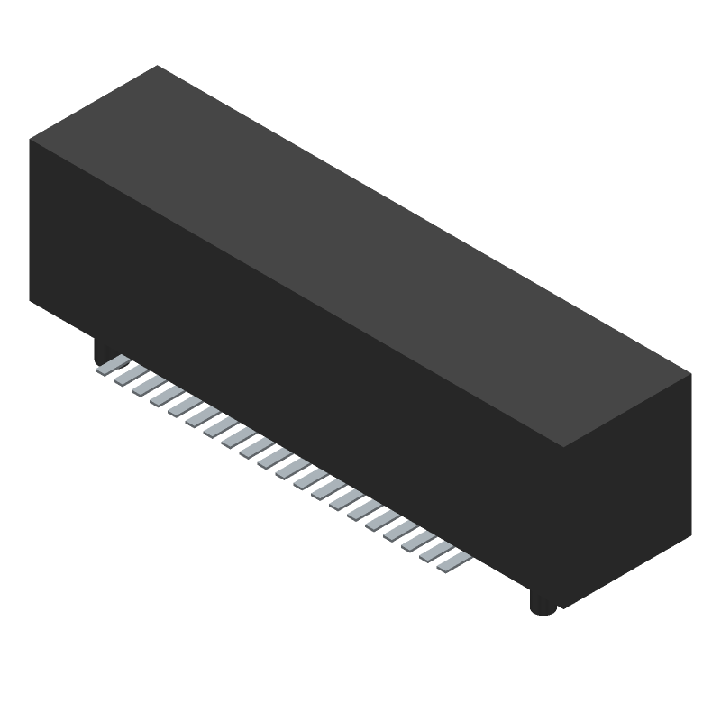 40 Pos 0.8mm SMD Receptacle, 100V, 500mA, Gold Plated