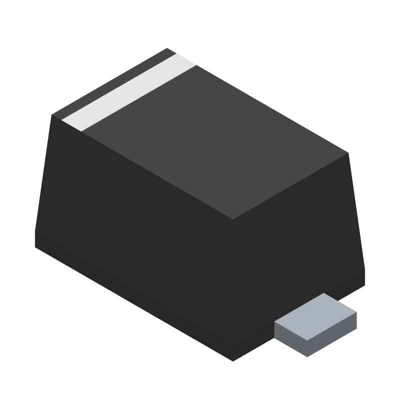 Rectifier Diode, Schottky, 1 Element, 0.1A, 45V V(RRM), Silicon, GREEN, PLASTIC PACKAGE-2