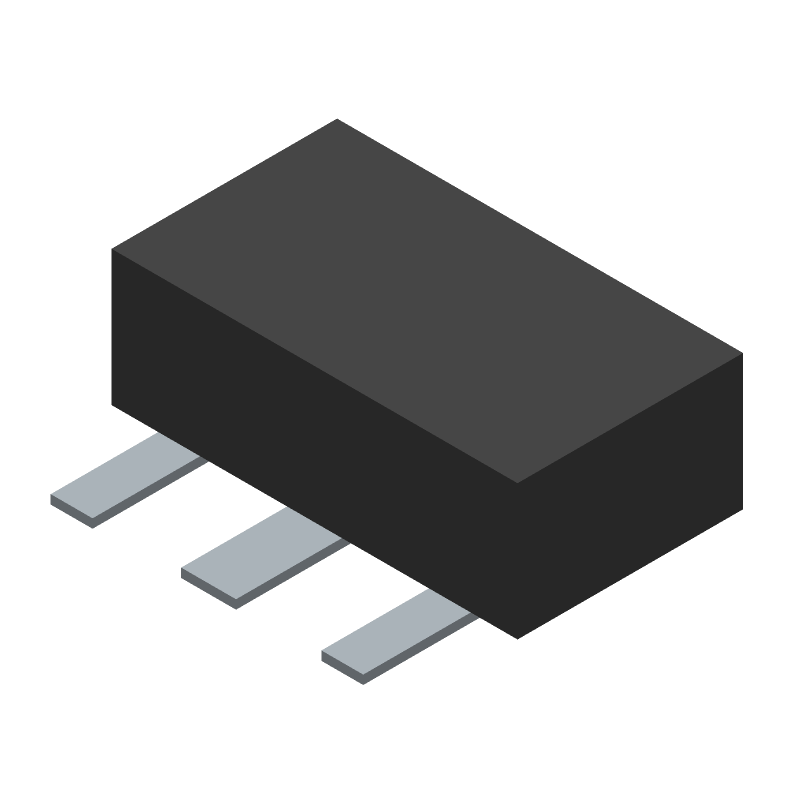 NPN BJT Transistor, 300V VCEO, 500mA IC, 50MHz, SOT-89