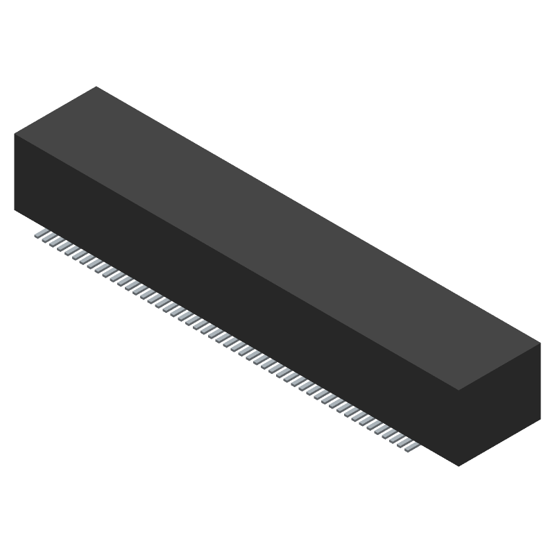 0.4mm 100 Pos 2 Row Receptacle Connector, Gold, 1.3A, SMD
