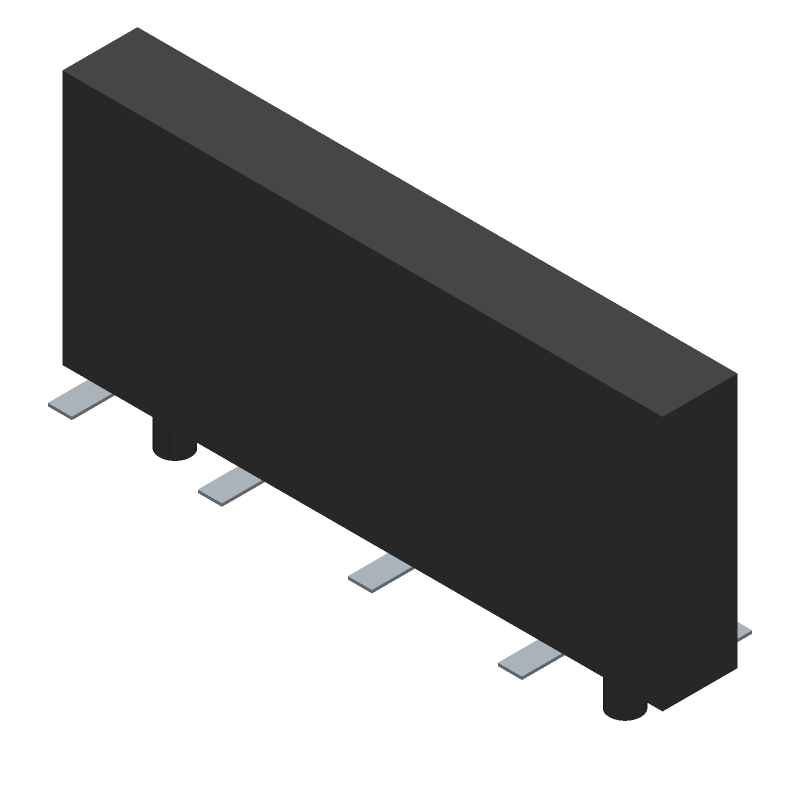 8 Pos 2.54mm SMD Socket Header, Straight, Gold Plated