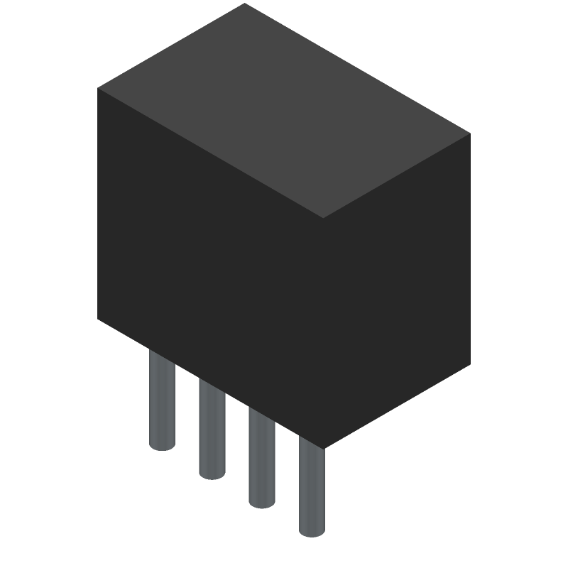 DC-DC Unregulated Power Supply Module, 1 Output, 2W, Hybrid, ROHS COMPLIANT, SIP-4