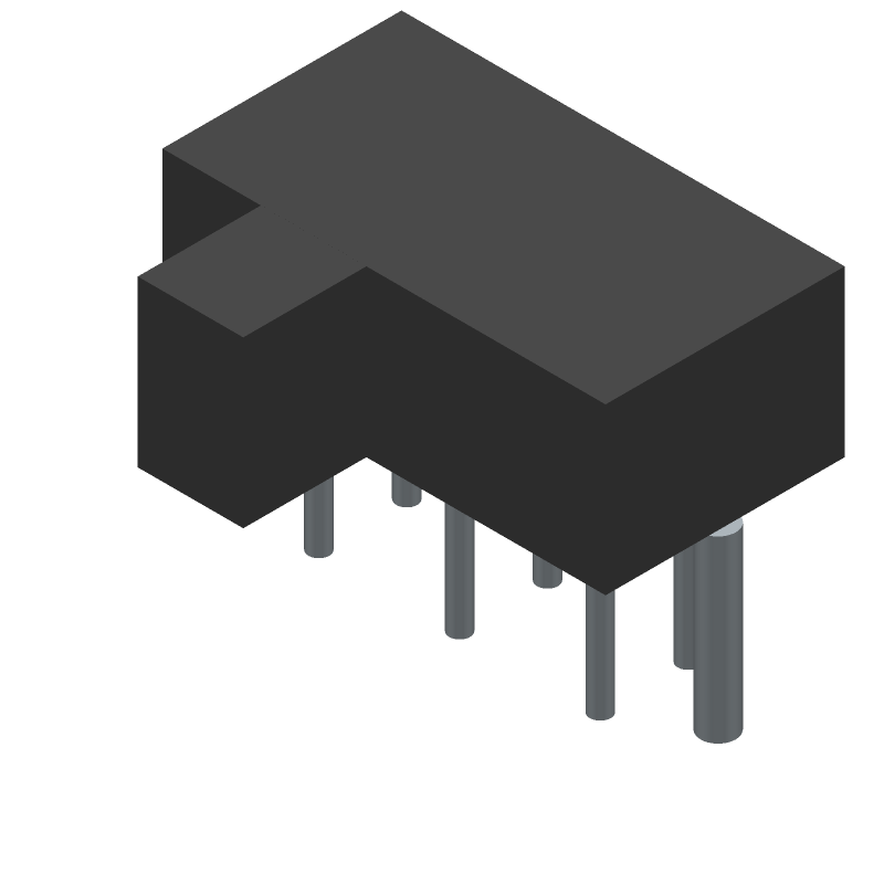 Slide Switch, DPDT, Latched, Solder Terminal, Through Hole-right Angle