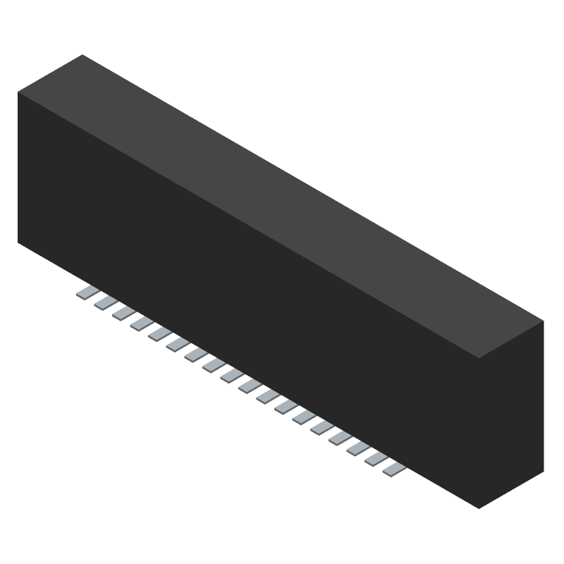 Card Edge Connector, 18 Contact(s), 1 Row(s), Female, Straight, 0.039 inch Pitch, Surface Mount Terminal, Locking, Natural Insulator, ROHS COMPLIANT