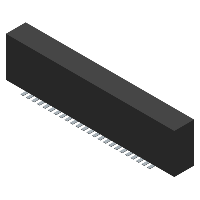 24 Pos 1 Row Female Header, 1mm Pitch, 1A, 125V, SMT