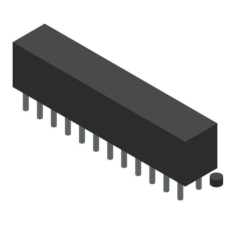 24 Pos Receptacle, 9A, 600V, Straight, Solder, Through Hole Power Connector