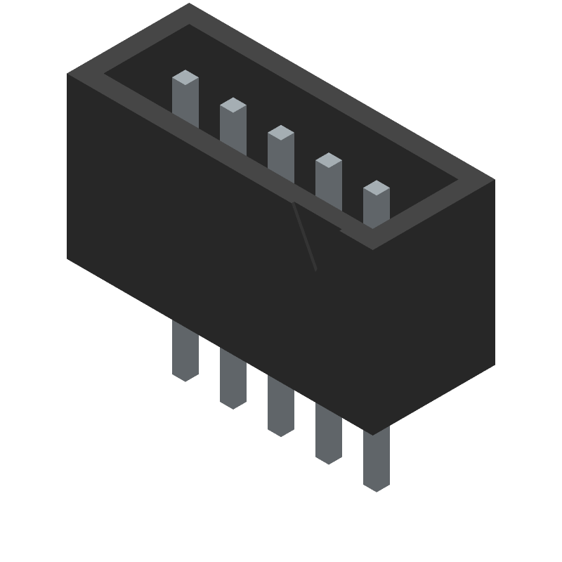 1.25mm Pitch 1-Row Male Straight Solder Header Connector