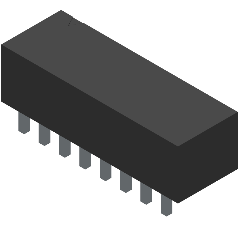 Male Header Angled Solder Pin 1 X 1 mm, 8-Pole