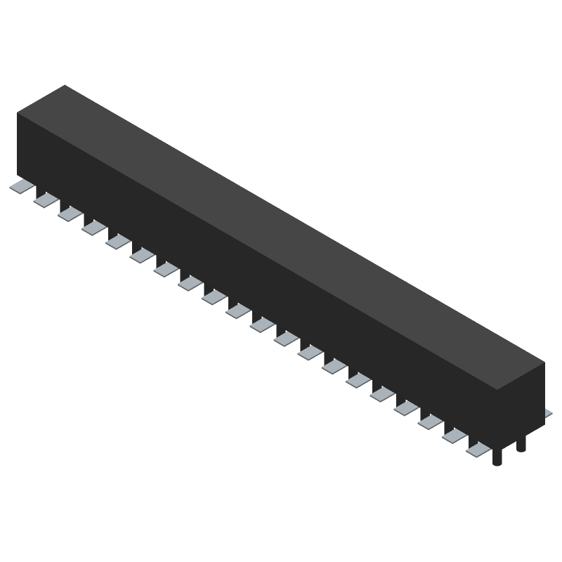 Conn Socket Strip SKT 40 POS 2mm Solder ST Bottom Entry SMD Tube