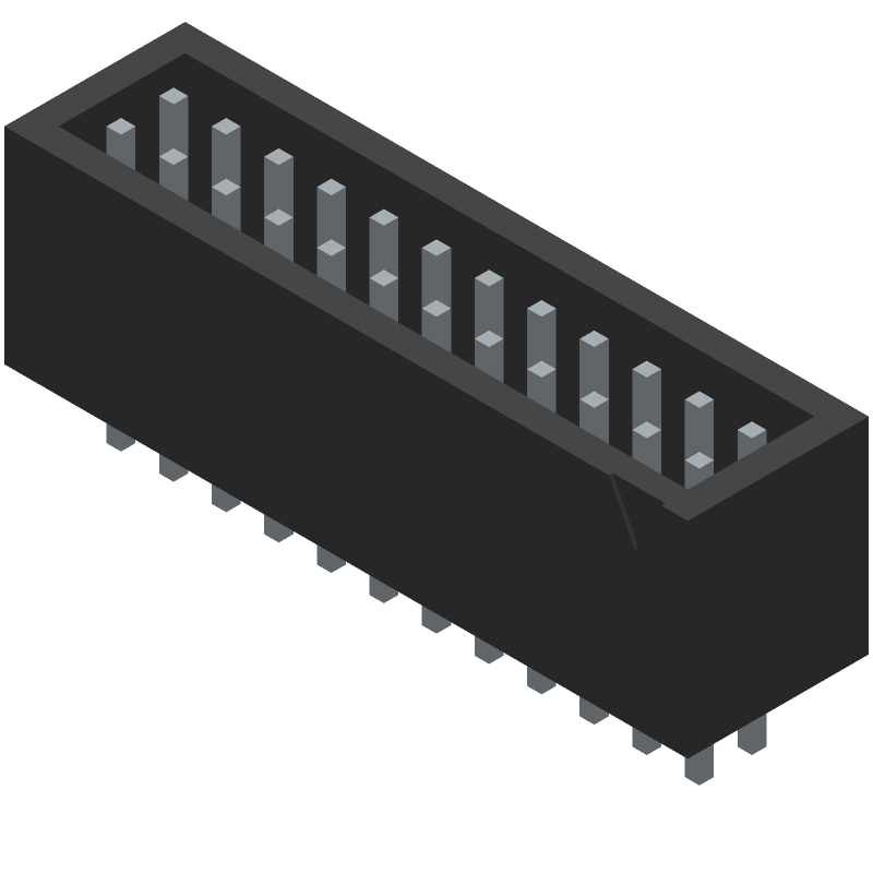 2.5mm Shrouded Header HDR 24 POS 3A 250V Straight Thru-Hole