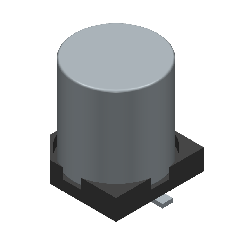 220uF 10V 20% Aluminum Electrolytic Cap, SMD, 1.81 Ohm ESR