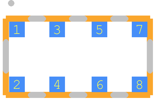 SFH7050 - OSRAM PCB footprint - Other - 4.7 x 2.5 x 0.9 mm 8pin SMD
